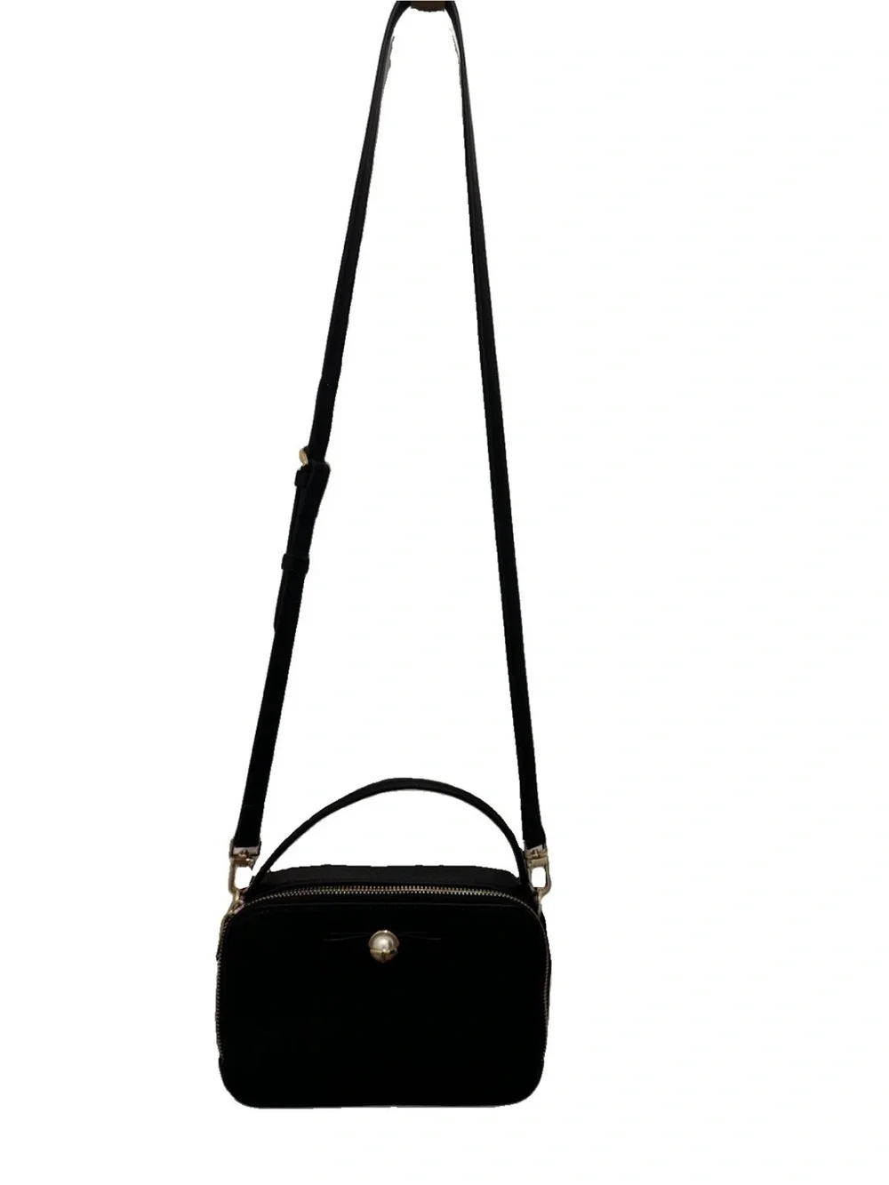 Ted Baker London Black Crossbody Bag with Pear Bow Details NWOT